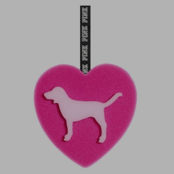 Pink heart loofahs
